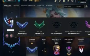 Diamante 3 com TODOS os champs e 352 Skins ( Nivel 936 )