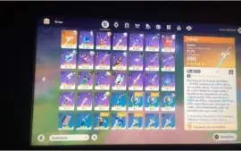 CONTA COM JEAN C1 + QIQI+ KAZUHA + VENTI + FALCÃO + 4 EST