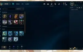 Conta lol com muitas skins lendárias, épicas e sem elo.