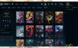 Conta lol com muitas skins lendárias, épicas e sem elo.