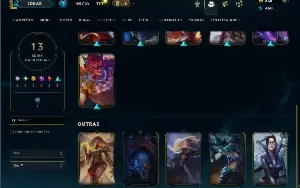 Platina 4 com 55 Champs e 13 Skins