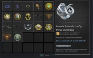 conta steam lvl 44 focada em cs go mult medalhas