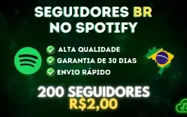 [PROMOÇÃO]✨SEGUIDORES BRASILEIROS NO SPOTIFY 1K POR R$10,00
