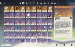✨XIAO+ZHONGLI C2+ BAAL COM LANÇA 5 ESTRELA+BENCA +PASS✨