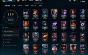 Conta league of legends diamante 5, full champ