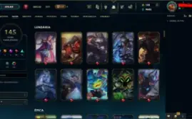 Conta League Of Legends/Nível 224/145 SKINS/MMR ESMERALDA