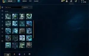 Conta diamante 4 com 33 Champs e 20 Fragmentos de skins