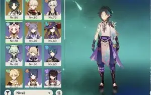 Ar49. Kazuha + juramento/ xiao, mona, keqing, Jean, + armas