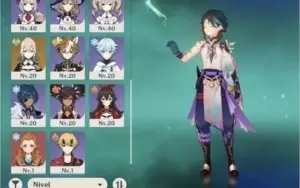 Ar49. Kazuha + juramento/ xiao, mona, keqing, Jean, + armas