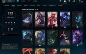 Conta League of Legends, 152 SKINS, UNRANKED, LVL 207