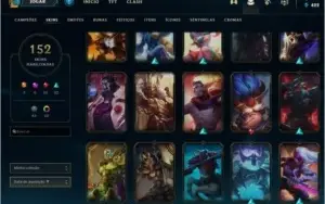 Conta League of Legends, 152 SKINS, UNRANKED, LVL 207