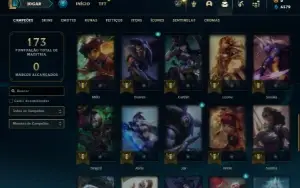Bronze 4 com 50 Champs e 10 Skins