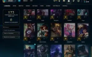 Bronze 4 com 50 Champs e 10 Skins
