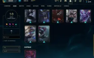 Bronze 4 com 50 Champs e 10 Skins