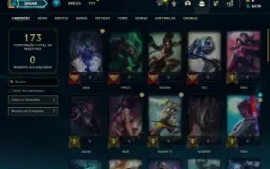 Bronze 4 com 50 Champs e 10 Skins