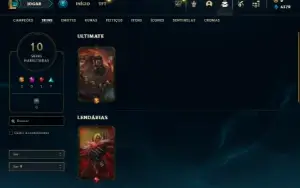 Bronze 4 com 50 Champs e 10 Skins