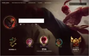 League of Legends cont - Gold 5 + All Champs e 210 Skins+