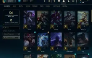 Prata 2 com 45 Champs e 4 Skins + 1 Fragmento