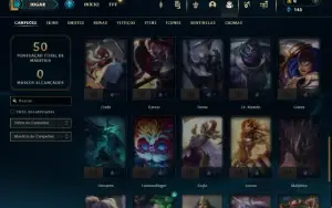 Prata 2 com 45 Champs e 4 Skins + 1 Fragmento