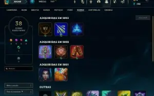 Prata 2 com 45 Champs e 4 Skins + 1 Fragmento