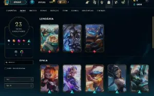 Diamante 2 com 65 Champs e 23 Skins