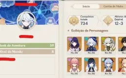 Conta Genshin Impact + Honkai: Star Rail