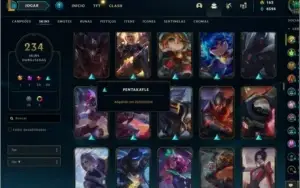 CONTA LEAGUE OF LEGENDS - 234 SKINS - LEVEL 314