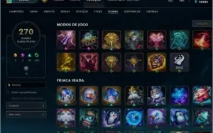 CONTA LOL - ALL CHAMPIONS + 294 SKINS - 3 SKIN MISTICAS