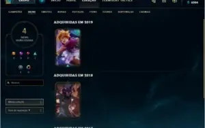 Conta LOL, lvl 41, Ouro IV