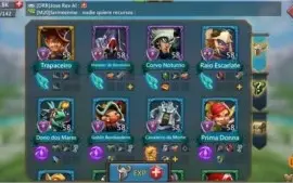 Conta Lords Mobile CST25, 33M de Poder + Cavaleira da Rosa