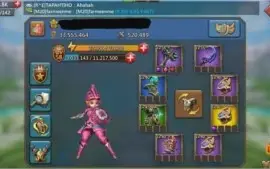 Conta Lords Mobile CST25, 33M de Poder + Cavaleira da Rosa