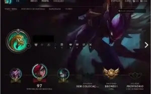 CONTA LEAGUE OF LEGENDS LOL SKINS LENDÁRIAS