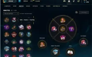 Conta platina 4 com 40 Champs e 10 Skins