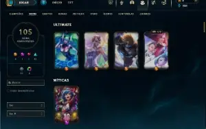 Esmeralda 3 com 150 Champs e 105 Skins + 4 Ultimates