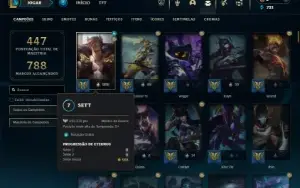 Esmeralda 3 com 150 Champs e 105 Skins + 4 Ultimates