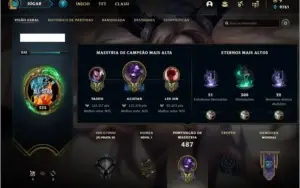 Conta prata 3 com 62 skins e 131 champs