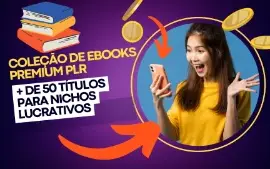 Coleção de eBooks Premium PLR +50 Títulos para Nichos