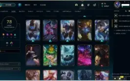 conta platina criada no beta, rammus rei 2 ,skins ult e mt+