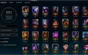League of Legends - Cont + 117 Campeões e 40 Skins+ Legados