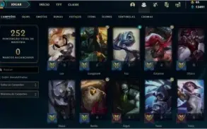 Conta Lol - Ouro 1 (Platina Season Passada)