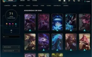 Conta Lol - Ouro 1 (Platina Season Passada)