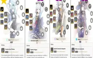✨CONTA GENSHIN AR59⭐13 LENDÁRIOS e ⭐7 ARMAS 5⭐ SEM VÍNCULOS✨