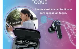 Fone M19 com Powerbank e Mini Lanterna