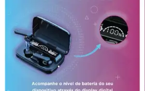 Fone M19 com Powerbank e Mini Lanterna