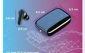 Fone M19 com Powerbank e Mini Lanterna
