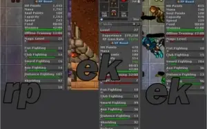 Acc no Tibia com MUITOS chars level alto, skill alto, makers