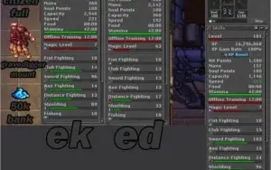 Acc no Tibia com MUITOS chars level alto, skill alto, makers