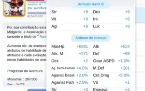 Conta Ragnarok Mobile com carta GR e RK LVL 146