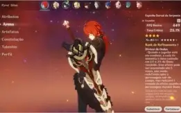 Conta Genshin Impact - DILUC (C2), VENTI (C1) E JEAN