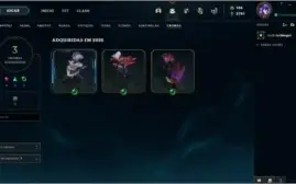 Conta Lol Com Skins limitadas.